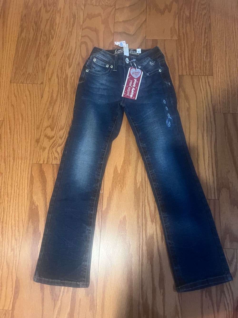 Girls Justice Dark Blue Bootcut Jeans